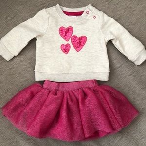 Cat & Jack 0-3 month sweatshirt and tutu